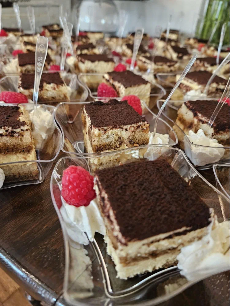 Tiramisu for a wedding dessert bar